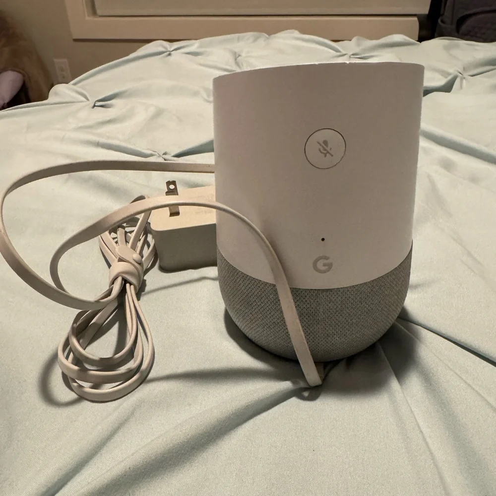 Google Home Smart Speaker & Google Assistant, Light Grey & White